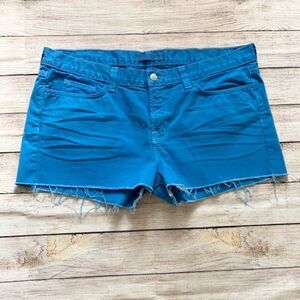 🔴 3/$18 J Brand Womens Shorts Teal Frayed 32